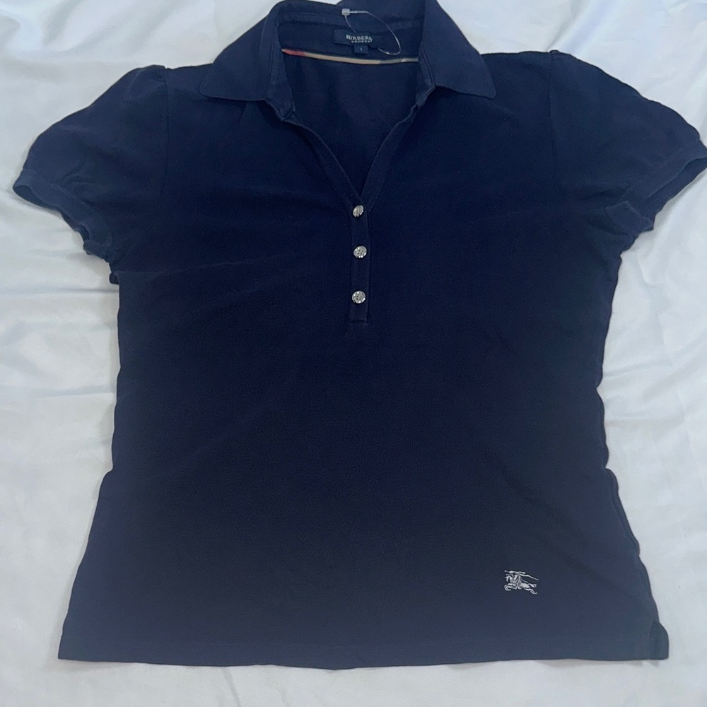 Burberry Women's Dark Blue Button Down Shirt